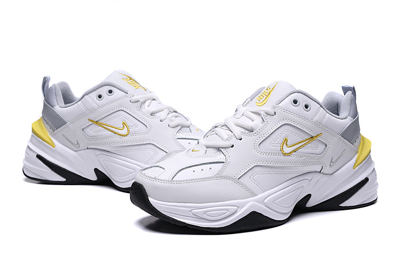 Women Nike M2K Tekno White Yellow Shoes - Click Image to Close